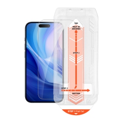 HYPERGEAR Iphone 16 Pro HD Tempered Glass Screen Protector W/ Easy Installation Applicator Tray