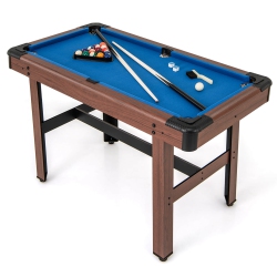 COSTWAY 48" Pool Table for Kids & Adults With Full Set Of Balls 2 Cue Sticks 2 Chalks