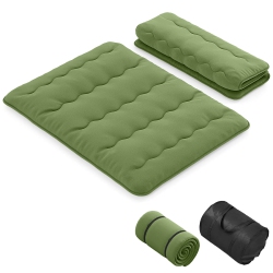 COSTWAY Queen Futon Mattress Japanese Floor Pad Washable Cover Carry Bag In Green