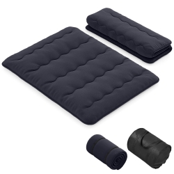 COSTWAY Twin/queen Futon Mattress Japanese Floor Sleeping Pad Washable Cover Carry Bag In Black