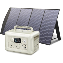 ALLPOWRES Allpowers R600 Solar Generator With Sp033 Solar Panel Included In Beige