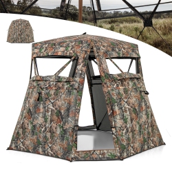GYMAX 3 In 1 Multifunctional Hunting Blind W/ Skylight Roof Cover Carrying Bag Stakes