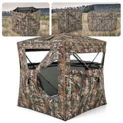 GYMAX 3 In 1 Multifunctional Hunting Blind W/ Skylight Roof Cover Carrying Bag