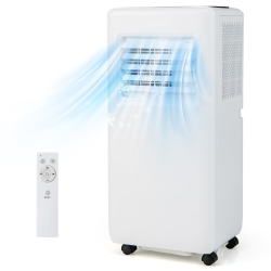 GYMAX Portable Air Conditioner W/ Remote Control 3-In-1 Portable Ac Unit W/ Fan & Dehumidifier