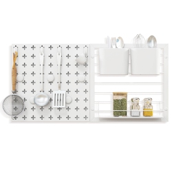 GYMAX Pegboard Combination Kit Wall Organizer Kit W/ 2 Pegboard Panels for Office