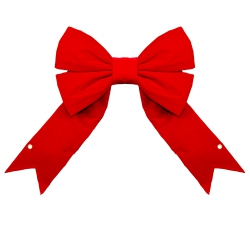 NOVELTY LIGHTS LLC Novelty Lights 3D Velvet Christmas Bows Holiday Bows Decorations for Wreath Velvet Bows Decor for Christmas Tree Topper, Front