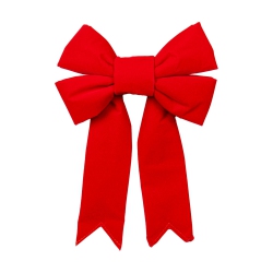 NOVELTY LIGHTS LLC Novelty Lights 3D Velvet Christmas Bows Holiday Bows Decorations for Wreath Velvet Bows Decor for Christmas Tree Topper, Front