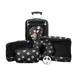 BIOWORLD The Nightmare Before Christmas 20" Suitcase Travel Luggage 6 Piece Set