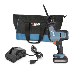 SENIX X2 20V Max 7/8-Inch Cordless Compact Reciprocating Saw, Variable Speed, 3000 Spm Max, Tool-Less Blade Clamp, 3-Mode Led Light, 2.5 Ah Battery