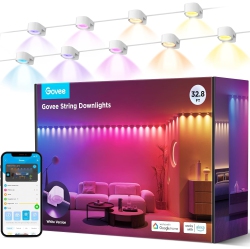 GOVEE RGBic Indoor Downlights, Smart Led Lights Works With Alexa, 32.8Ft With 50 Leds, Music Sync In White