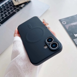 SUPERSHIELD for Apple Iphone 16 Plus Magsafe Magnetic Case With Halolock Shockproof Protective Silicone Cover - In Black