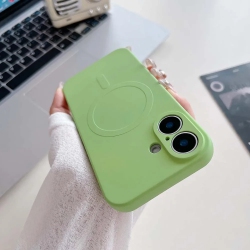 SUPERSHIELD for Apple Iphone 16 Plus Magsafe Magnetic Case With Halolock Shockproof Protective Silicone Cover - In Green