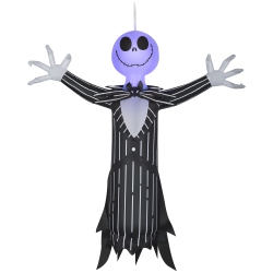 GEMMY Industries Airblown® Inflatable Halloween-Hanging Jack Skellington W/blinking Lights ©Disney 48