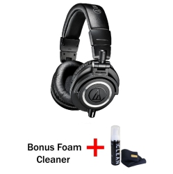 AUDIO-TECHNICA Ath-M50X Professional Headphones With Bonus Gadget Cleaner