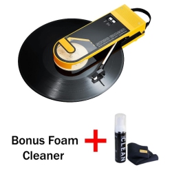 AUDIO-TECHNICA At-Sb727 Sound Burger Portable Bluetooth Turntable (Yellow) \w USB-C Charging And Up to 12 Hours Of Spinning (Bonus Gadget Cleaner