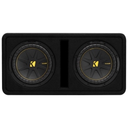 KICKER 50Dcwc102 Dual Compc 10-Inch (25Cm) Subs In Vented Enclosure, 2-Ohm, Rohs Compliant