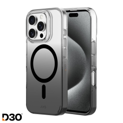 AXS BY AXESSORIZE Axs Crystal Shield D3O® Case Made With Recycled Materials Magsafe Compatible for Apple Iphone 16 Pro | Smoke Gradient