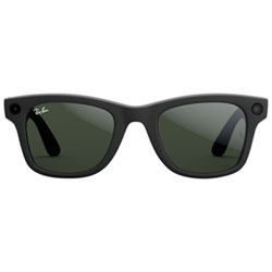 Ray-Ban | Meta Wayfarer (Gen 1) Glasses with AI, Photo, Video, Audio & Messaging - Shiny Black/G-15 Green