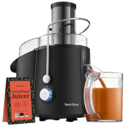 PEACH STREET Centrifugal Juicer 700W Juice Extractor Juicing Machine, 700Watts Stainless Steel - In Black