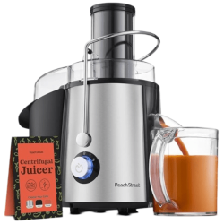 PEACH STREET Street Centrifugal Juicer 700W Juice Extractor Juicing Machine, 700Watts - Stainless Steel
