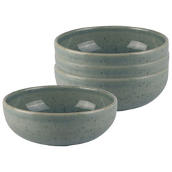 Mesa Ceramics Uno 4-Piece Stoneware Dip Bowl - Speckle Blue