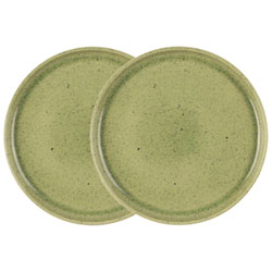 Mesa Ceramics Uno 2-Piece Stoneware Presentation Plate - Speckle Green