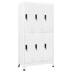 VIDAXL Locker Cabinet 90X45X180 Cm Steel In White