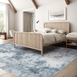 NIERBO 5' X 8' Washable Bedroom Rug Indoor Non-Slip, Modern Abstract Area Rug, Washable Bathroom Carpet for Front Door Entrance Kitchen Laundry Room