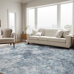 NIERBO 9' X 12' Washable Bedroom Rug Indoor Non-Slip, Modern Abstract Area Rug, Washable Bathroom Carpet for Front Door Entrance Kitchen Laundry Room