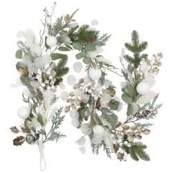 NORTHLIGHT Mixed Winter Foliage Artificial Christmas Garland- 6' X 8" - Unlit