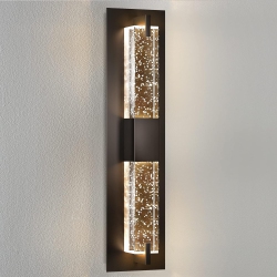 STRAK Led Wall Sconce Light: 19 Inch Modern Sconces Wall Lighting 3000K Dimmable Crystal Wall Lamps Indoor Bathroom Sconce Wall Mount Light Fixtures
