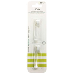 bbluv Replacement Heads for Sönik Toddler Toothbrush - Stage 2 (18-36m) - 2 - Pack