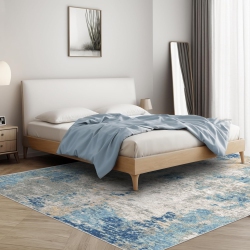 NIERBO 4' X 6' Washable Bedroom Rug Indoor Non-Slip, Modern Abstract Area Rug, Washable Bathroom Carpet for Front Door Entrance Kitchen Laundry Room