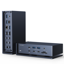 IVANKY Fusiondock Max 1 Compatible \w Thunderbolt 4, 20-In-1 Quad 6K60Hz Monitor Docking Station, 40GBps Dock for Mac M1/m2/m3 Pro/max, 2HDMI 2.0