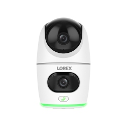 LOREX 2K Dual Lens Indoor Wi-Fi Security Camera | Auto-Tracking | 360° Pan-Tilt | Person & Pet Detection | Ir Night Vision | 2-Way Talk | Cloud &