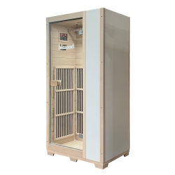 BLISSPOD , Vienna, Far Infrared Sauna Canadian Hemlock Very Low Emf | 72.8"h X 35.4"w X 25.6"d | 1 Person | In White
