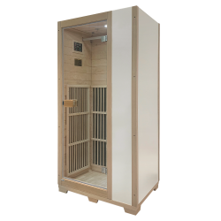 BLISSPOD , Vienna, Far Infrared Sauna Canadian Hemlock Very Low Emf | 72.8"h X 35.4"w X 25.6"d | 1 Person | Natural/wood