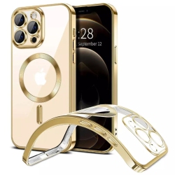 CSMART [Cs] Hybrid Tpu Magnetic Magsafe Case Back Cover for Iphone 16 Pro Max In Gold