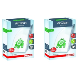 MIELE Airclean 3D Efficiency Vacuum Cleaner Dust Bag, Type U, 8 Bags & 4 Filters