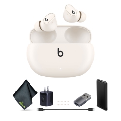 Beats Studio Buds+ Noise Canceling True Wireless In-Ear Headphones with Power Bank Bundle (Ivory)
