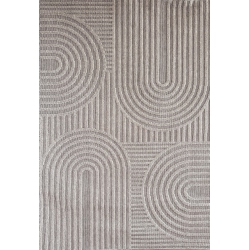RUG BRANCH Hogar Modern Abstract Indoor Outdoor Area Rug Cream In Grey