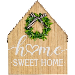 NORTHLIGHT Wooden House Frame "home Sweet Home" Cutout Decoration - 9.75