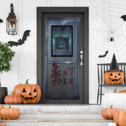 NORTHLIGHT Don't Open Hospital Entryway Halloween Scary Door Decoration - 6'