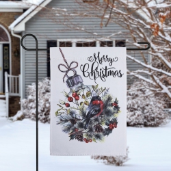 NORTHLIGHT Merry Christmas Ornament Outdoor Christmas Garden Flag - 18" X 12.5