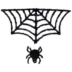 NORTHLIGHT Lighted Spider And Web Halloween Decoration - 36" - - Purple Led Lights In Black