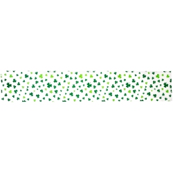 NORTHLIGHT Shamrock St. Patrick's Day Table Runner - 72" - White And In Green