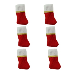 NORTHLIGHT Pack Of 6 Traditional Mini Christmas Stockings With Glitter Pen In Gold