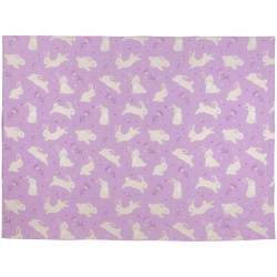 NORTHLIGHT Easter Rabbit Rectangular Tablecloth - 70" - In Purple
