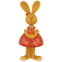 NORTHLIGHT Bunny Girl In Polka Dot Dress Easter Outdoor Garden Statue - 8