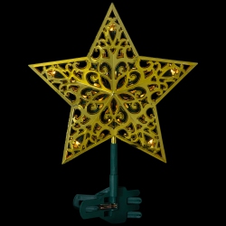 NORTHLIGHT Led Lighted Star Christmas Tree Topper - 9.5" - In Gold